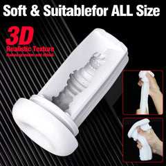 Akıllı Isıtmalı Emiş ve Titreşimli Otomatik Mastürbatör – İnleme Sesli, Dijital Ekranlı Premium Suni Vajina (USB Şarjlı)