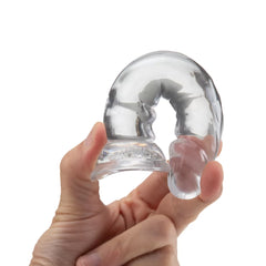 13 CM Realistik Jel Dokulu Testissiz Ultra Yumuşak Şeffaf Mini Yapay Penis Dildo