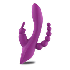 USB Şarjlı Klitoral & Anal Uyarıcı Teknolojik Vibratör – Mor