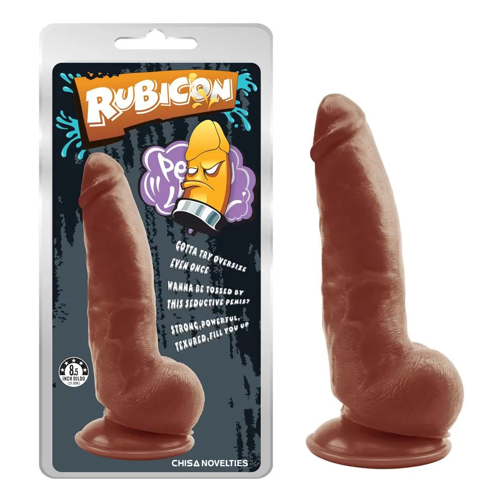 21,5 CM Realistik Dokulu Kalın Vantuzlu Melez Yapay Penis Dildo