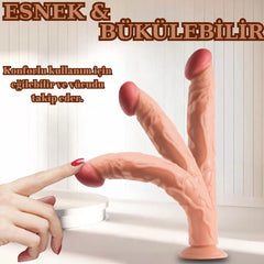35 CM Realistik Dokulu Damarlı Dildo Testissiz İnce Uzun Büyük Boy Gerçekçi Yapay Penis Dildo