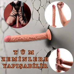35 CM Realistik Dokulu Damarlı Dildo Testissiz İnce Uzun Büyük Boy Gerçekçi Yapay Penis Dildo