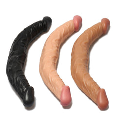 Double Dong 36 cm Çift Taraflı Realistik Dildo Anal Vajinal Penis