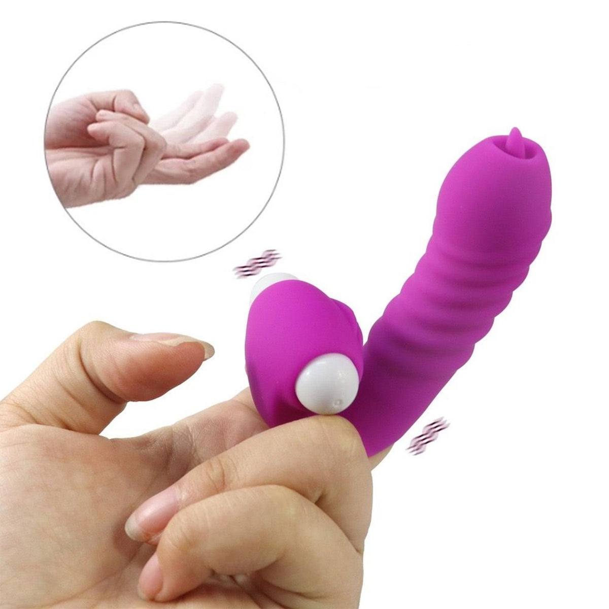Mini Parmak Ucu Takılabilir Parmak Kılıf Vibratör Mor