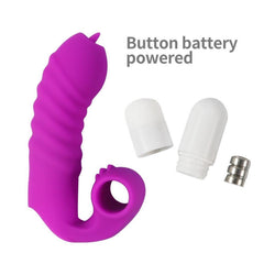 Mini Parmak Ucu Takılabilir Parmak Kılıf Vibratör Mor