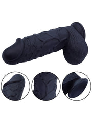 26cm Realistik Dildo | Siyah | Kalın | Anal & Vajinal | Medikal Silikon