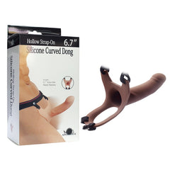 Hollow Strap On Silicone Curved Dong İçi Boş Ultra Yumuşak Dokulu Strapon Dildo Penis
