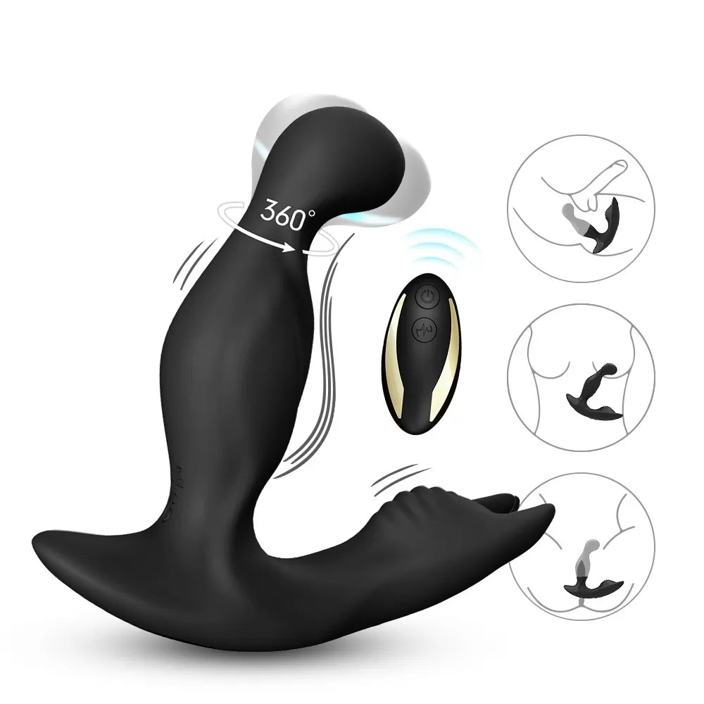Rotasyonlu ve Titreşimli Perine ve Prostat Masaj Vibratör