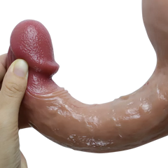 Cock Series 20 CM Ultra Yumuşak Dokulu Çift Katmanlı Damarlı Realistik Dildo Yapay Penis 