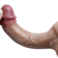 Cock Series 21 CM Ultra Yumuşak Dokulu Çift Katmanlı Damarlı Realistik Dildo Yapay Penis 