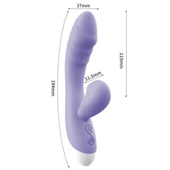 Emişli Curved Rabbit Vibratör Mor – Çift Uyarım, Emiş + Titreşim Teknolojisi, Şarjlı Vibrator