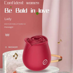 Kırmızı Emişli Gül Vibratör 10 Mod