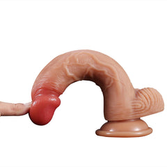 Gerçekçi Dildo 20,5 CM Doğal Dokulu Silikonlu Yapay Penis