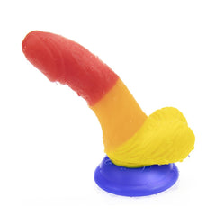 Gökkuşağı Vantuzlu Silikon Dildo 12 cm