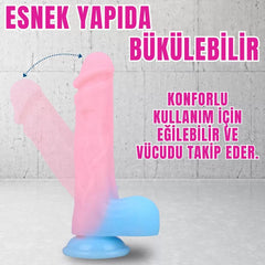Karanlıkta Parlayan Dildo Ultra Yumuşak Realistik Yapay Penis Dildo