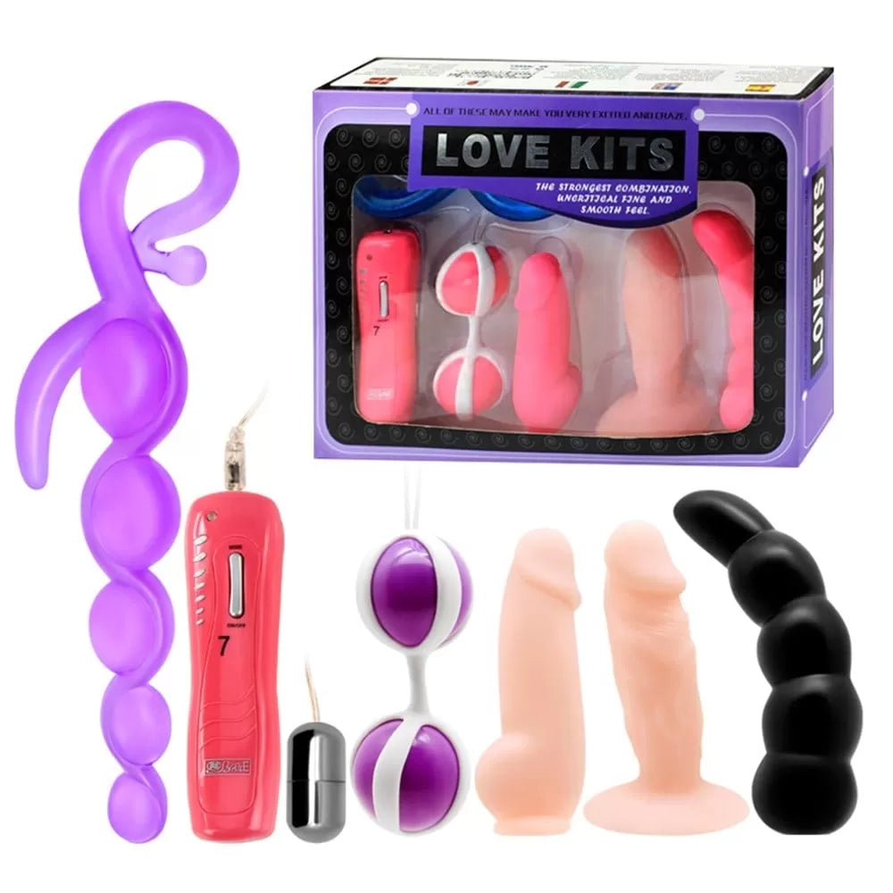 Love Kits 5&amp;#39;li Anal Vajinal Titreşimli 5&amp;#39;li Vibratör Set