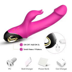 Manyetik Şarjlı Klitoris ve G Spot Uyarıcı 360° Rotasyonlu Rabbit Vibratör