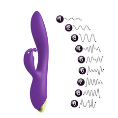 Mor Klitoris ve G Spot Uyarıcı Rabbit Vibratör