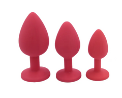 Özel Mücevher Taşlı Pürüzsüz Anal Plug Seti 
