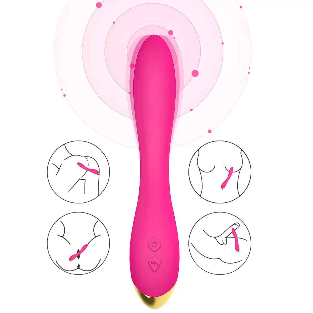 Pembe Şarjlı Esnek G Spot Uyarıcı Çok Açılı Vibratör