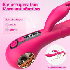 Led Ekranlı 2’si 1 Arada Rabbit Vibratör Çift Uyarım, Akıllı Ekran, Güçlü Titreşimli Vibrator