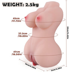Anal Vajinal Girişli Titreşimli Suni Vajina Yarım Vücut Realistik Manken