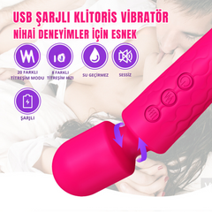 Artemis Çok Güçlü Titreşimli Masaj Vibratör Göğüs ve Klitoris Uyarıcı Wand Massager