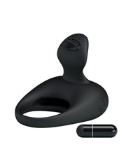 Çift Destekli Titreşimli Penis Halkası | Tıbbi Silikon | Klitoris Uyarıcılı