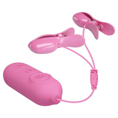 Romantik Dalga USB Şarjlı Titreşim & Elektro Şok Mandallı Göğüs Uyarıcı Takı
