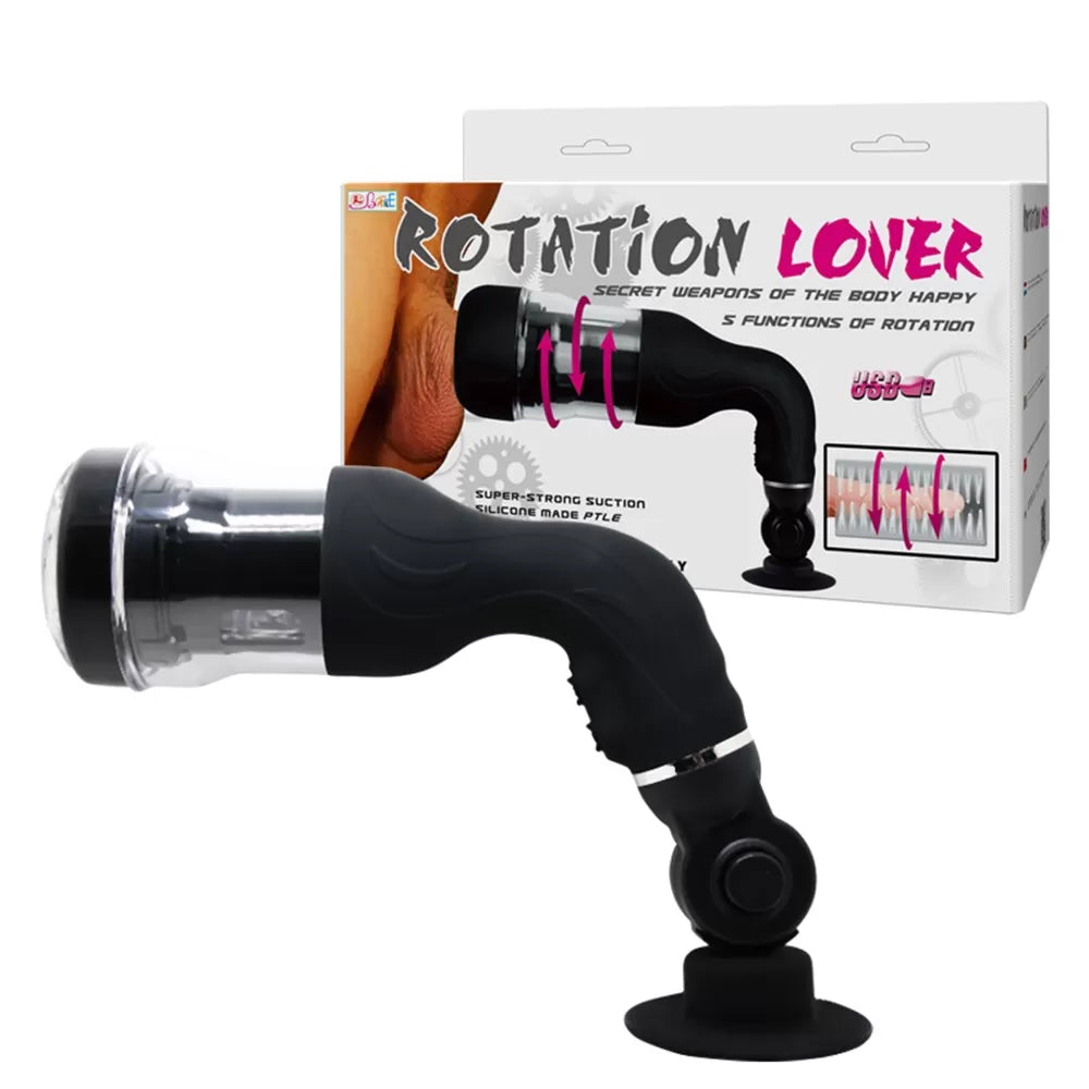 Rotation Lover Usb Şarjlı Oynar Başlıklı (Döner Başlıklı)Vantuzlu Tam Otomatik Matürbatör