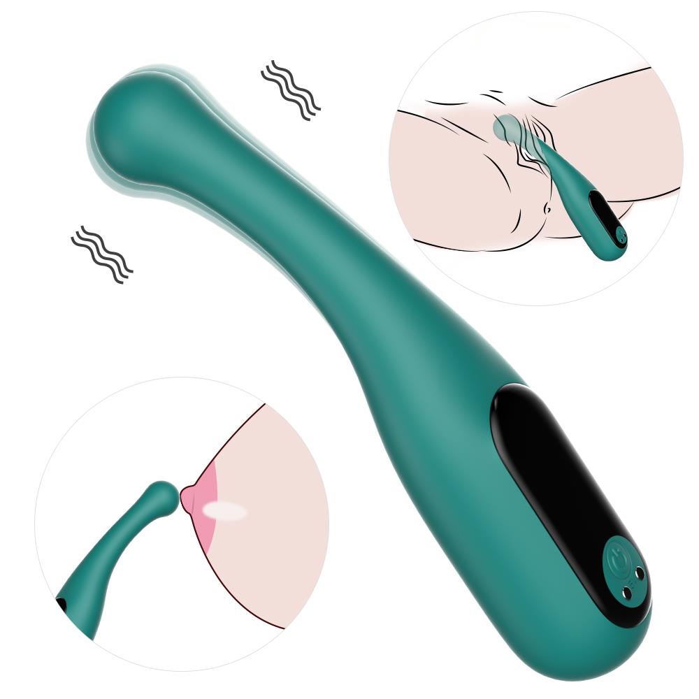 Klitoris Ve G Spot Uyarıcılı Mini Yeşil Özel Tasarım Vibratör