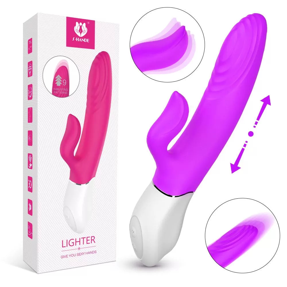 Şarjlı Isıtmalı İleri Geri Hareketli ve Güçlü Titreşimli Rabbit Vibratör