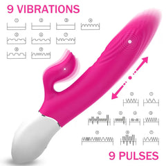 Şarjlı Isıtmalı İleri Geri Hareketli ve Güçlü Titreşimli Rabbit Vibratör