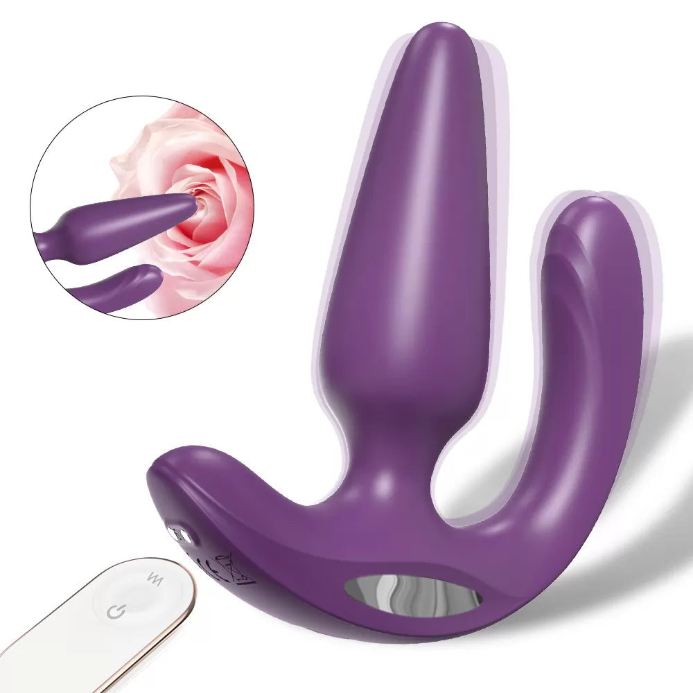 Şarjlı Kablosuz Kumandalı Gizlice Giyilebilir Anal Vajina Klitoris Uyarıcı 3 in 1 Vibratör