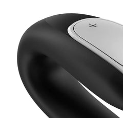 Satisfyer Double Fun Connect App Black Telefon Uyumlu Klitoris ve G-Spot Uyarıcı Çiftlere Özel Vibratör