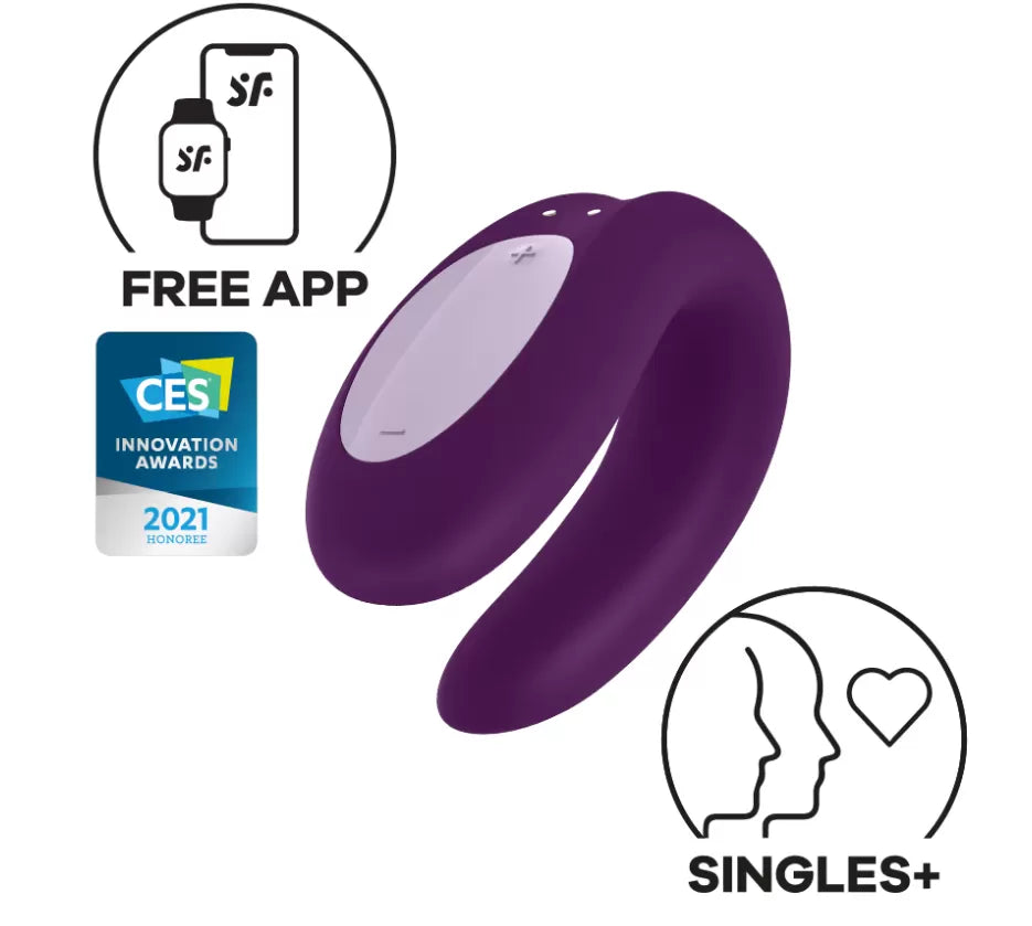 Satisfyer Double Joy Connect App Telefon Uyumlu Klitoris ve G-Spot Uyarıcı Çiftlere Özel Vibratör
