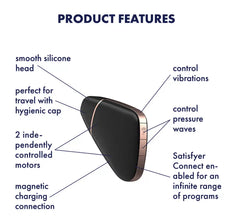 Satisfyer Love Triangle Connect App Titreşimli Klitoris Emiş Güçlü 2 in 1 Vibratör