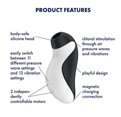 Satisfyer Orca Vakum Dalgalı Klitoris Uyarıcı Emiş Özellikli 2 İn 1 Vibratör 