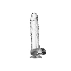 Şeffaf Vantuzlu Silikon Realistik Dildo 23,5 cm