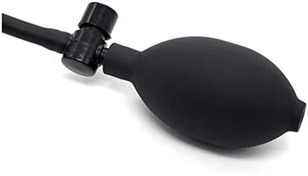 Aşk Fantazi Şişebilen Pompalı Damarlı Anal Plug Siyah