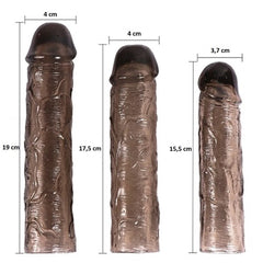 3'lü Uzatmalı Silikon Penis Kılıfı Seti