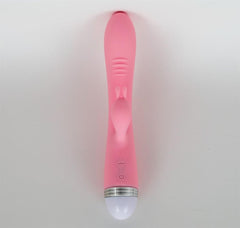 Pembe Çift Motorlu Şarjlı Tavşan Vibratör 10 Mod