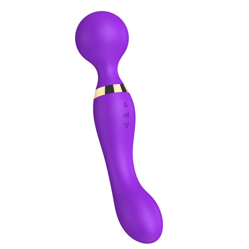 Mor 360° Açılı Magic Wand Massager Çok Sessiz Masaj Orgazm Aleti 20 Fonksiyonlu Teknolojik Vibratör