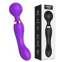 Mor 360° Açılı Magic Wand Massager Çok Sessiz Masaj Orgazm Aleti 20 Fonksiyonlu Teknolojik Vibratör
