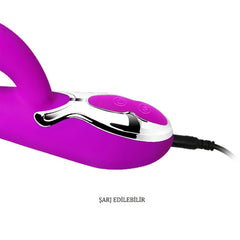 USB Şarjlı 4 Nokta Sensörlü Vibratör 7 Fonksiyon