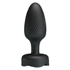 LED Işıklı Manyetik Şarjlı Anal Plug – 10 Titreşim Modlu Silikon Anal Toy