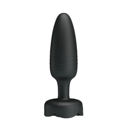 İleri Geri Hareketli Manyetik Şarjlı Anal Plug – LED Işıklı, 10 Farklı Titreşim Modlu Silikon Anal Titreşimli Plug
