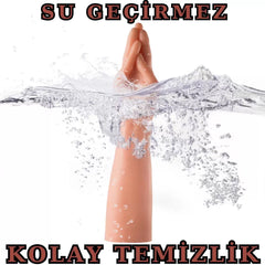 XXL Realistik Dokulu Dev King Dong Kalın Gerçekçi Anal Fisting El-Kol Dildo 26 CM